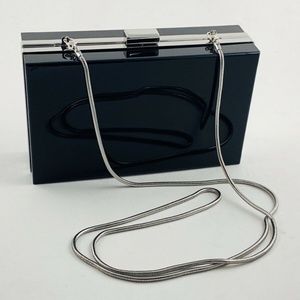 Black lacquer box clutch -Rachel Zoe Box of Style